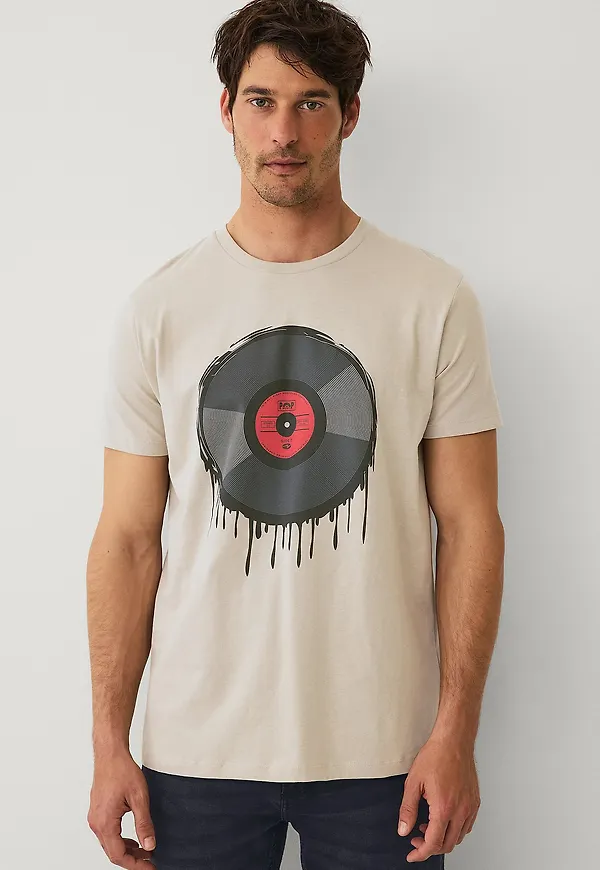 Ellos Collection - T-shirt Med Tryck - Natur