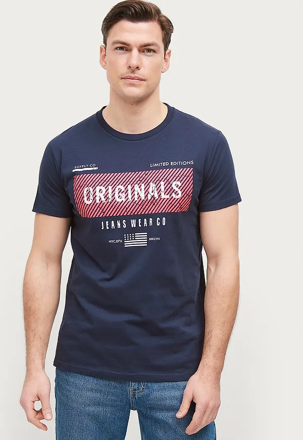 Ellos Collection - T-shirt Miles - Blå