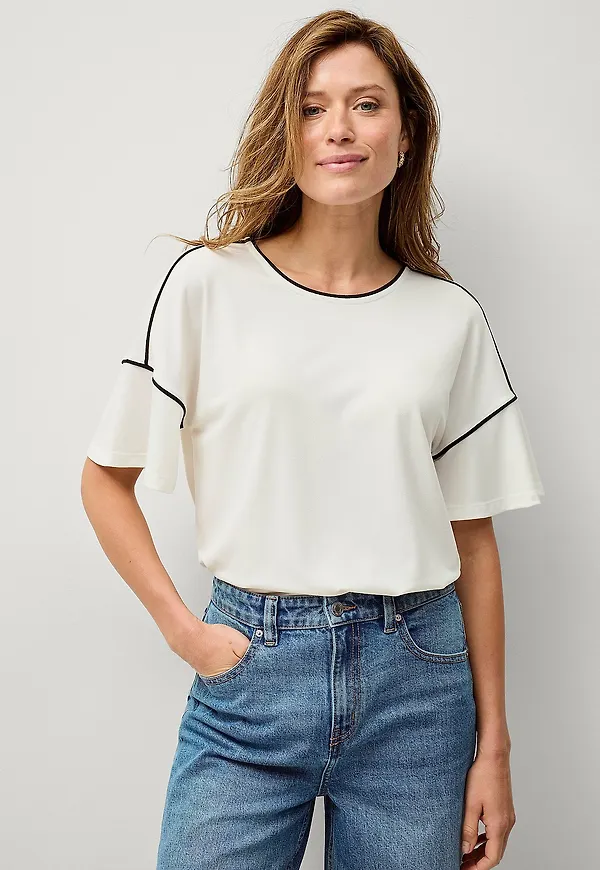 Ellos Collection - Kortärmad topp - Vit