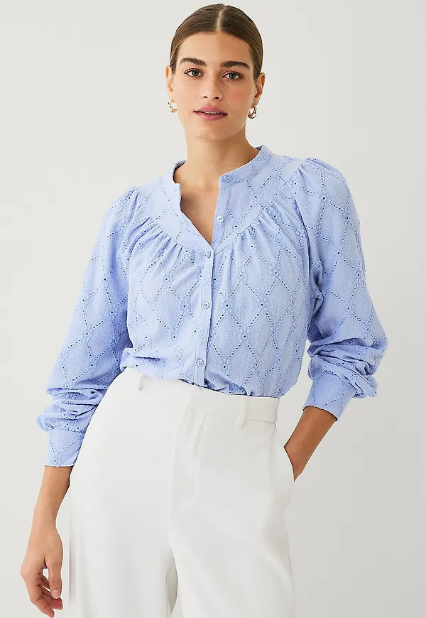 Ellos Collection - Topp Med Blommönster - Blå