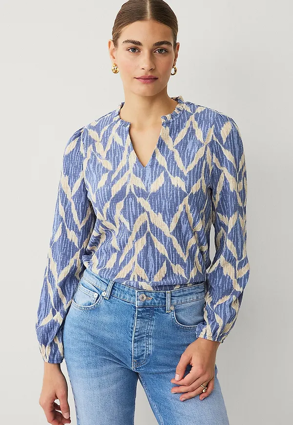 Ellos Collection - Topp med struktur - Blå