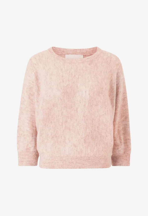 Ellos Collection - Stickad tröja med fladdermusärmar - Rosa