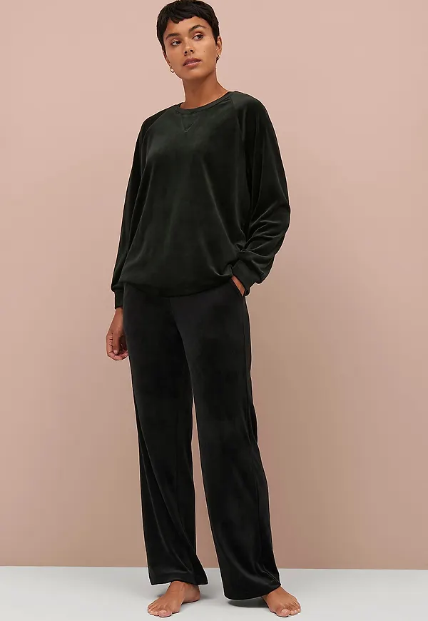 Ellos Collection - Velourbyxor - Svart