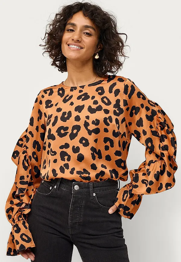 Ellos Collection - Blus Blouse Katja - Brun