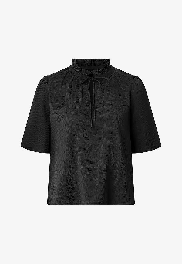 Ellos Collection - Blus med fjärilsärmar - Svart