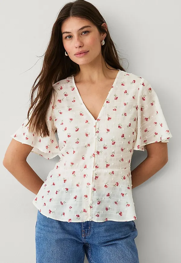 Ellos Collection - Blus med knappar - Natur