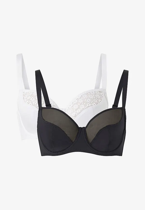 Ellos Collection - Bygel-bh 2-pack - Svart