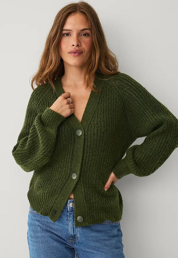 Ellos Collection - Cardigan med knappar - Grön