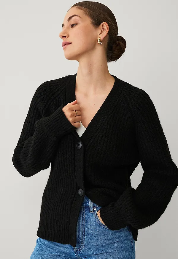 Ellos Collection - Cardigan med knappar - Svart