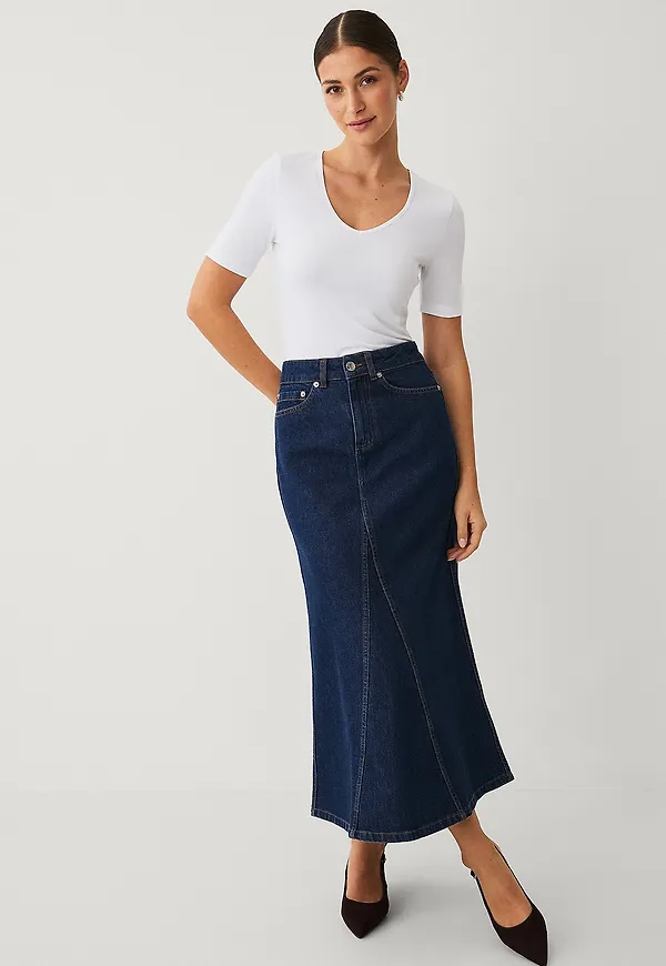 Ellos Collection - Denimkjol - Blå