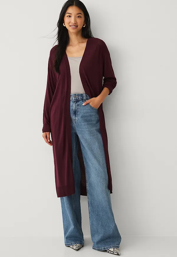 Ellos Collection - Finstickad cardigan - Röd