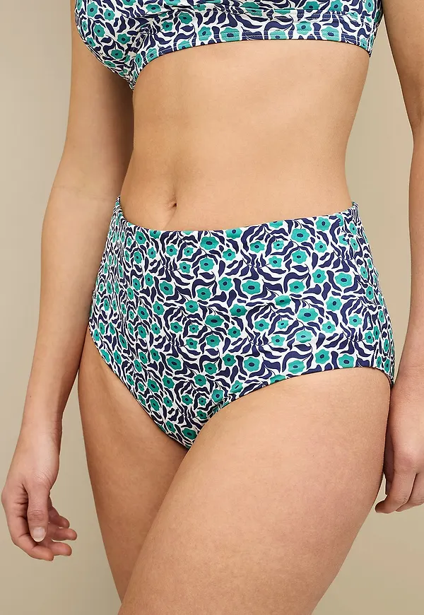 Ellos Collection - Hög, helfodrad bikinitrosa - Grön