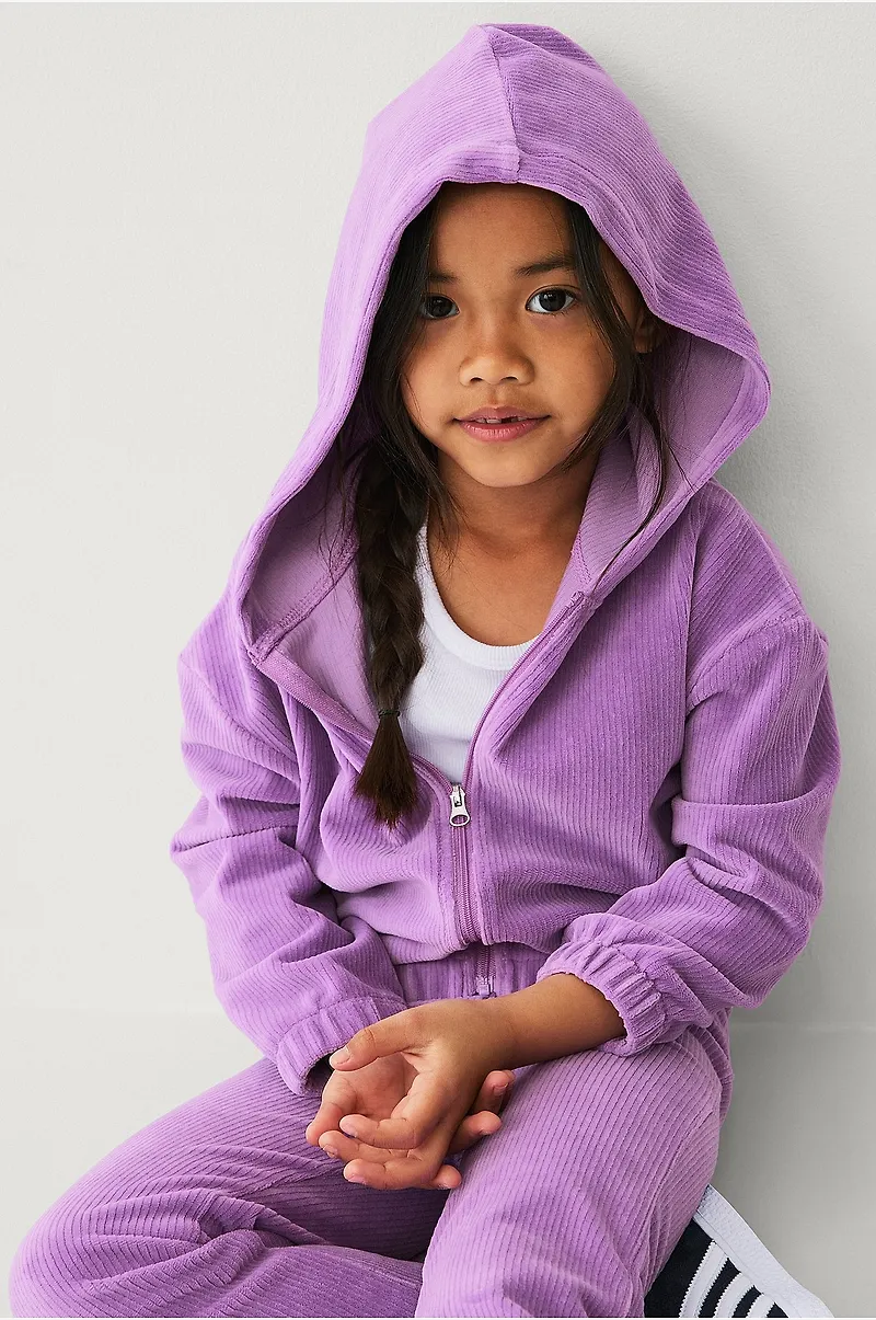 Ellos Collection - Huvtröja i velour - Lila