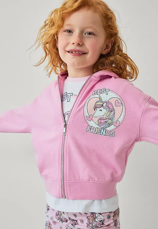 Ellos Collection - Huvtröja med dragkedja - Rosa