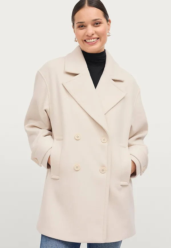 Ellos Collection - Jacka Julie Peacoat - Natur