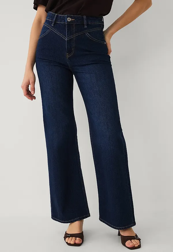 Ellos Collection - Jeans med vida ben - Blå