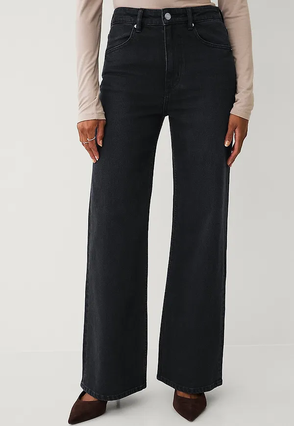 Ellos Collection - Jeans med vida ben - Svart