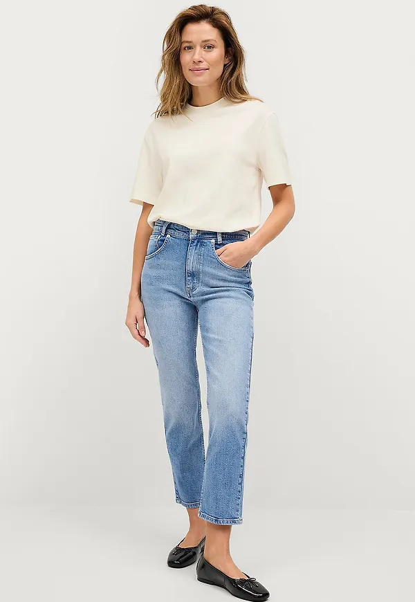 Ellos Collection - Jeans Moa Cropped - Blå