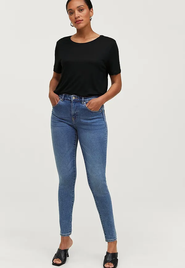 Ellos Collection - Jeans med hög midja - Blå