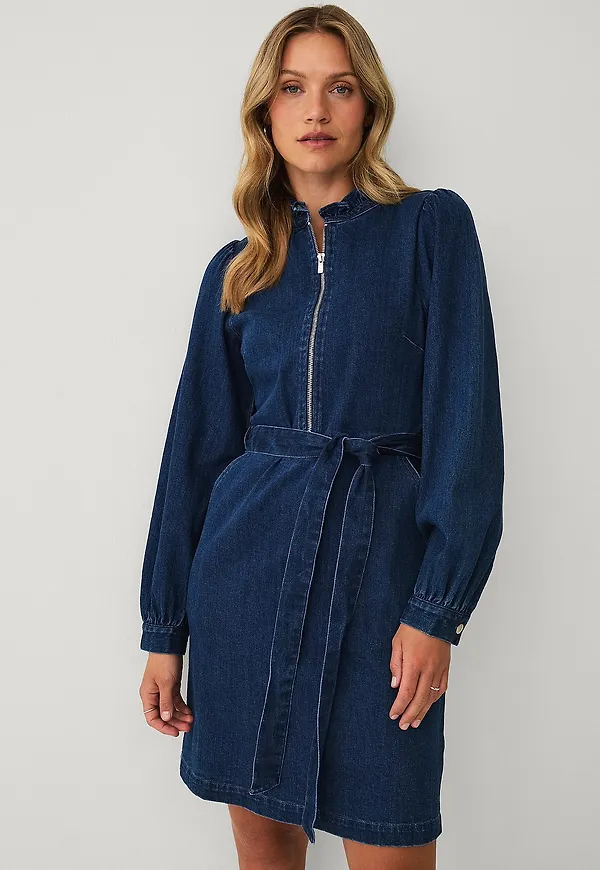 Ellos Collection - Jeansklänning med dragkedja - Blå