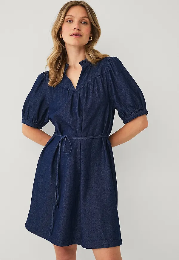 Ellos Collection - Jeansklänning med puffärmar - Blå