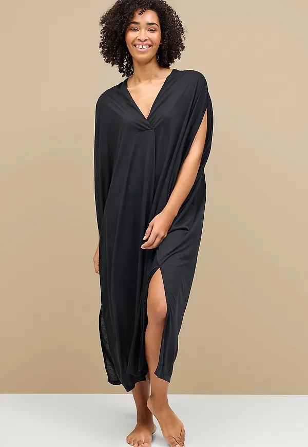 Ellos Collection - Kaftan Strandklänning - Svart