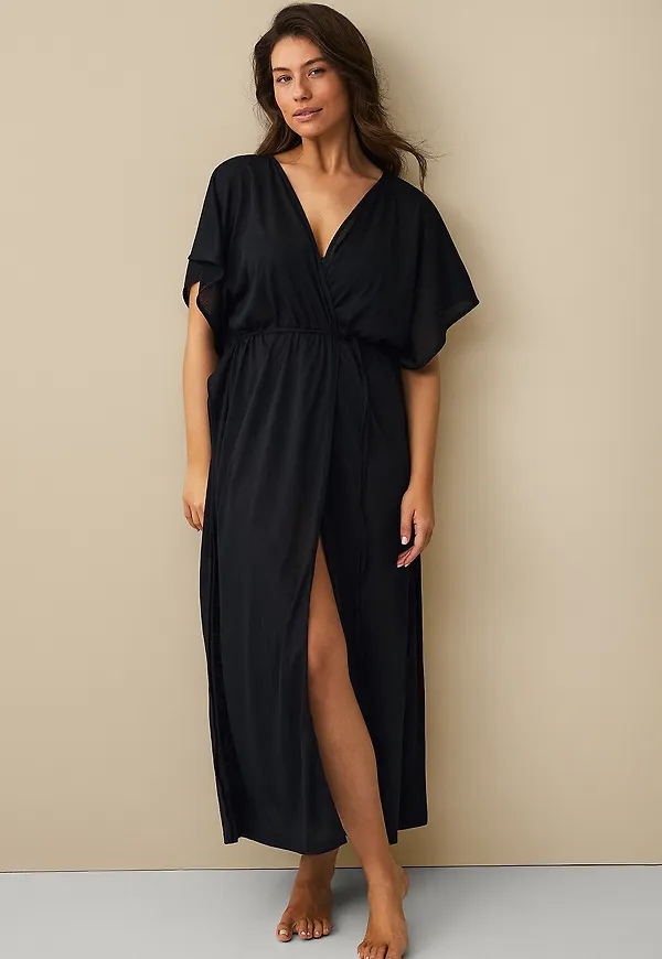 Ellos Collection - Kaftan Strandklänning - Svart