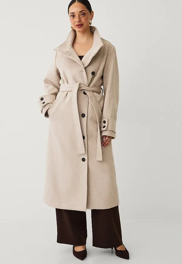 Ellos Collection - Kappa med bälte - Beige