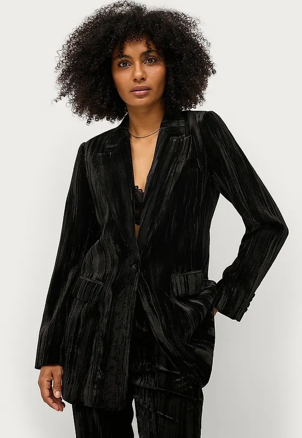 Ellos Collection - Kavaj Idun Velvet - Svart