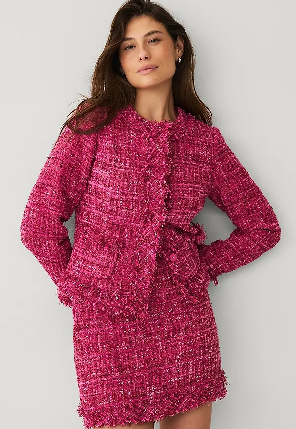 Ellos Collection - Kjol i bouclé - Rosa