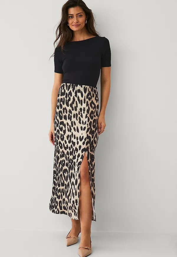 Ellos Collection - Kjol med slits - Brun