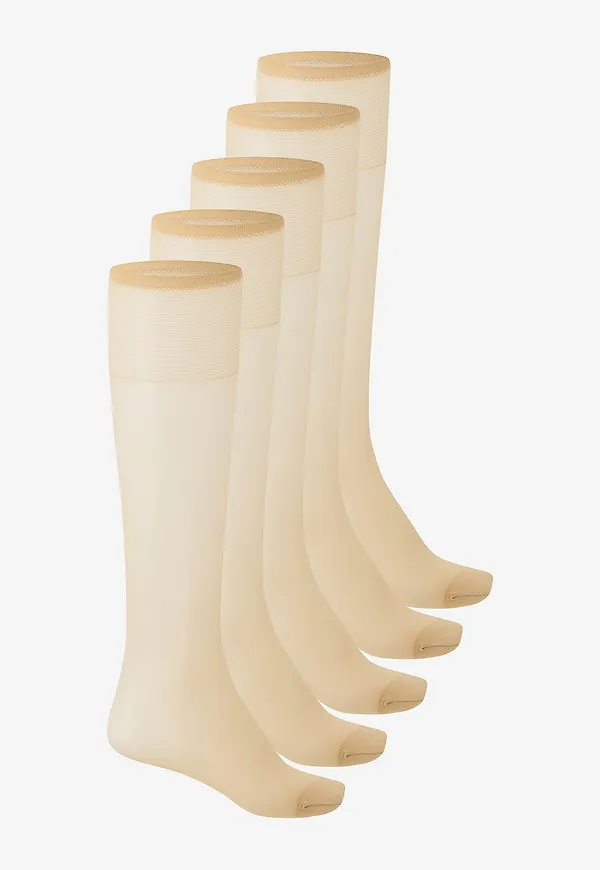 Ellos Collection - Knästrumpor 20 DEN 5-pack - Natur