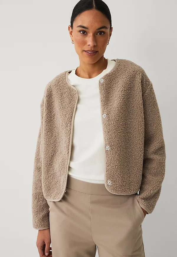 Ellos Collection - Kort pilejacka - Beige