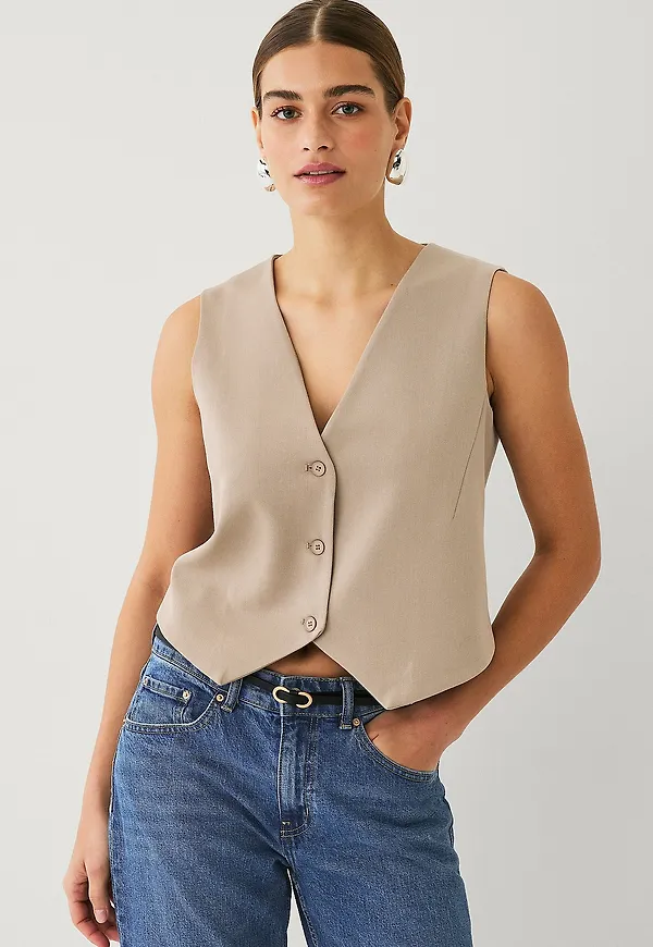 Ellos Collection - Kostymväst - Beige