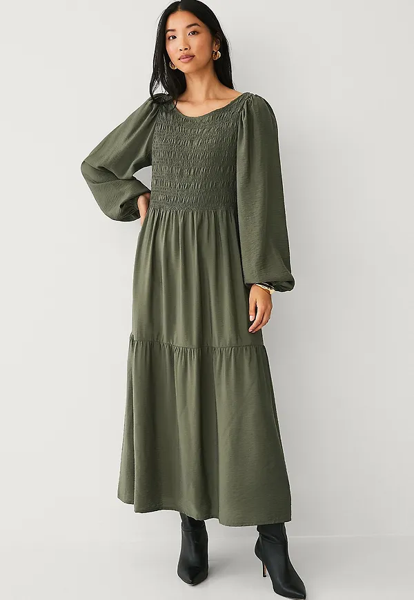 Ellos Collection - Lång smock-klänning - Grön