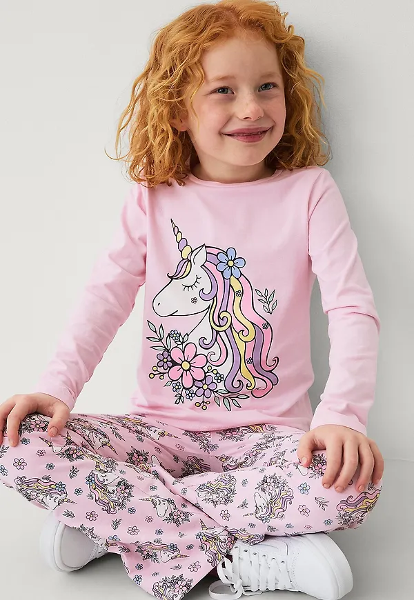Ellos Collection - Långärmad t-shirt med stort tryck - Rosa