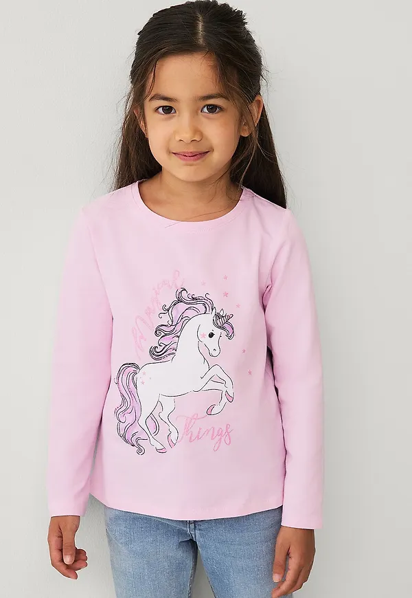 Ellos Collection - Långärmad t-shirt med tryck - Rosa