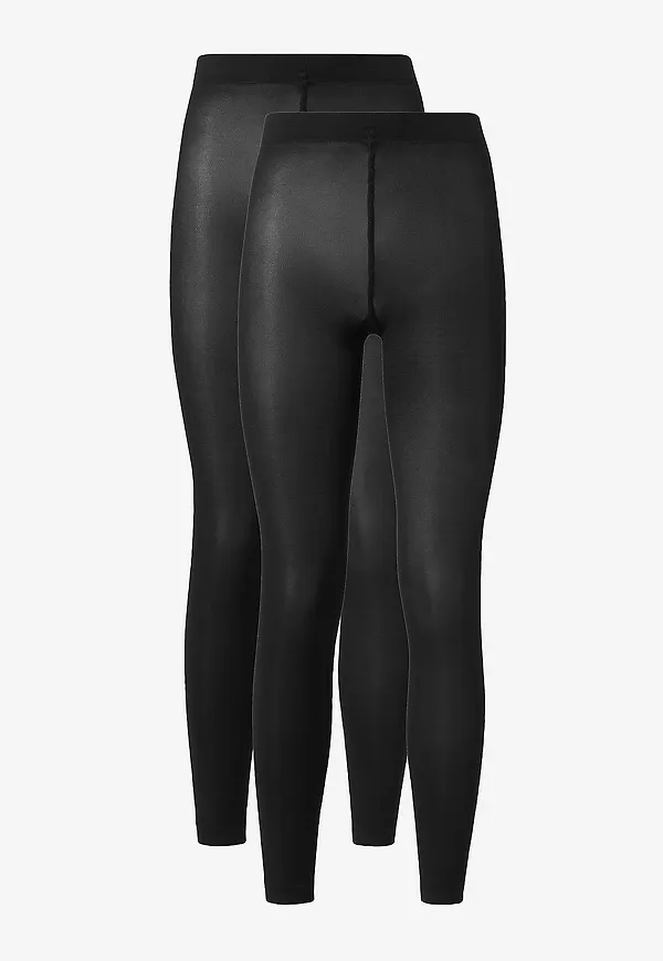 Ellos Collection - Leggings 40D 2-pack - Svart