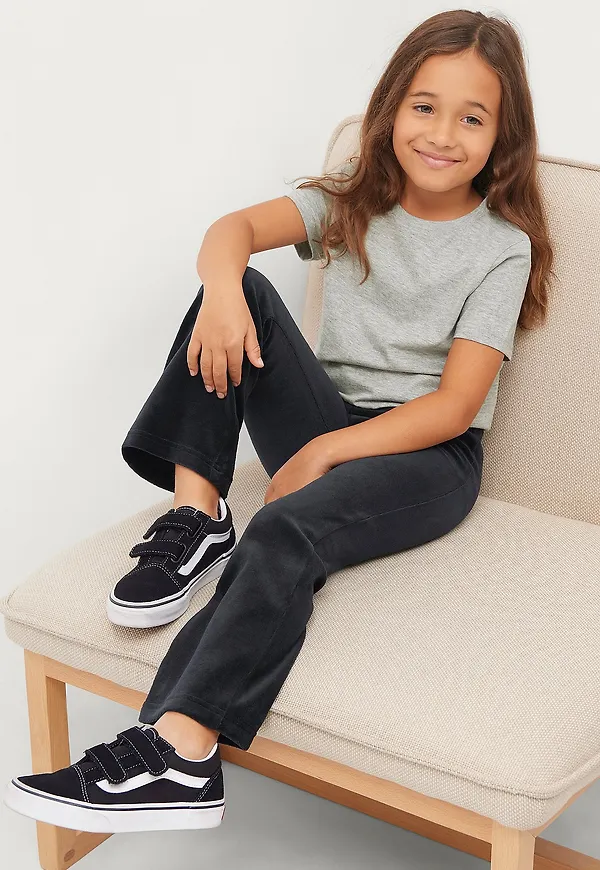 Ellos Collection - Leggings Bootcut i velour - Svart