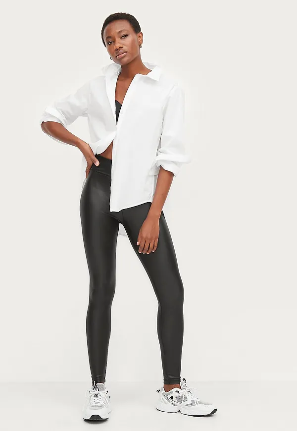 Ellos Collection - Leggings i PU - Svart