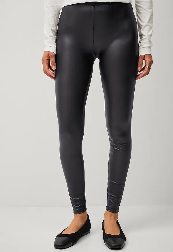 Ellos Collection - Leggings i skinnimitation - Svart