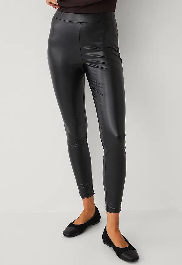 Ellos Collection - Leggings i skinnimitation - Svart