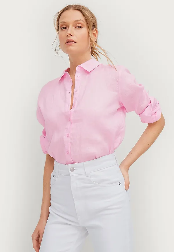 Ellos Collection - Linneskjorta - Rosa