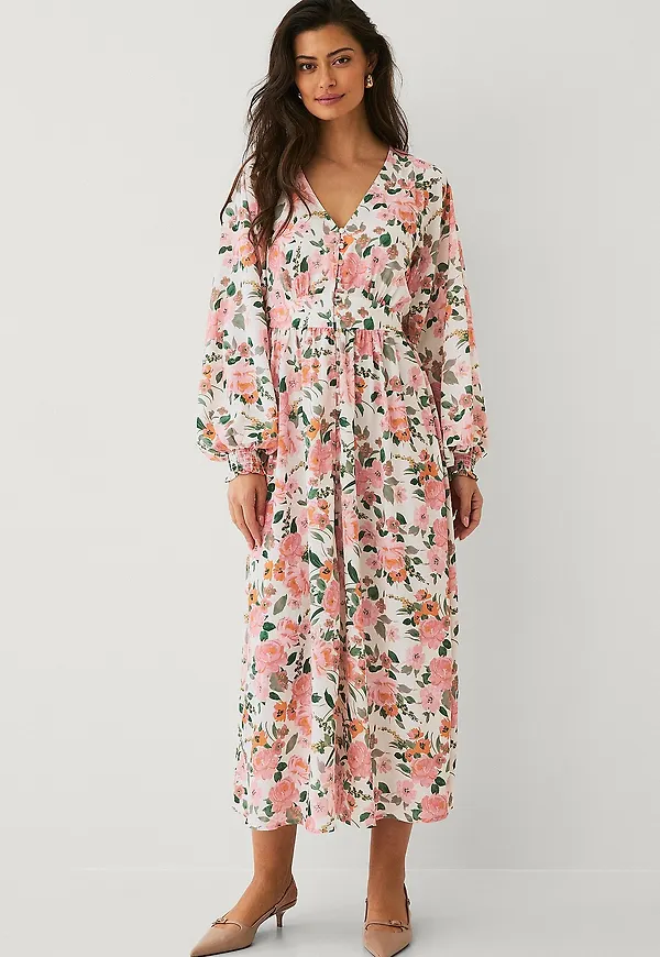 Ellos Collection - Maxiklänning med knäppning - Rosa