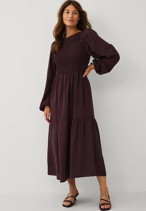 Ellos Collection - Maxiklänning med smock - Brun