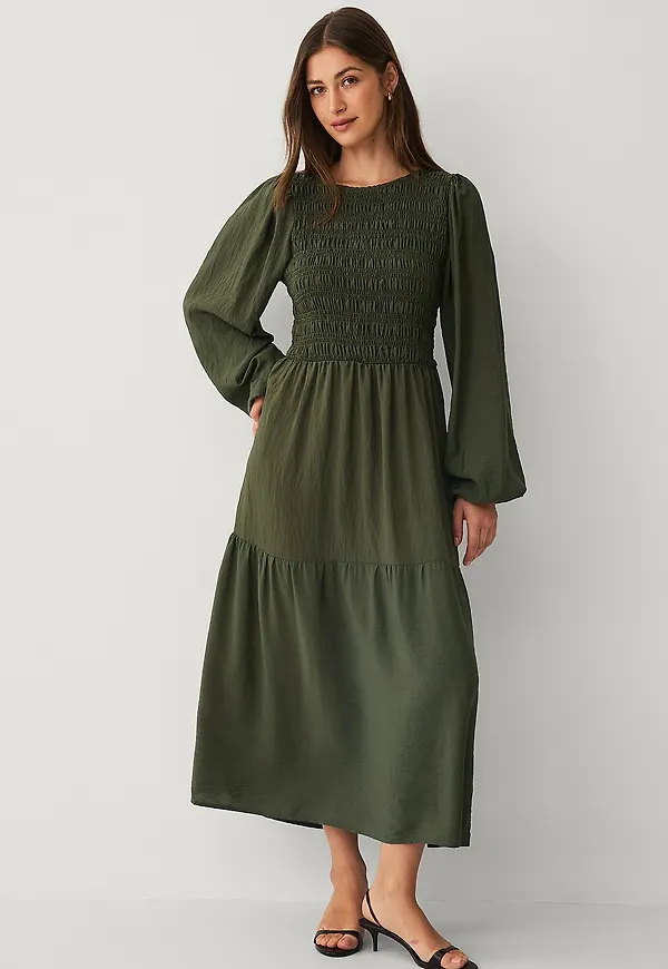 Ellos Collection - Maxiklänning med smock - Grön