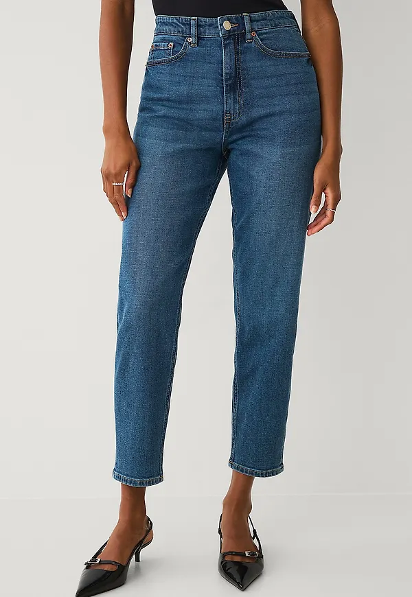 Ellos Collection - Mom-jeans med stretch - Blå