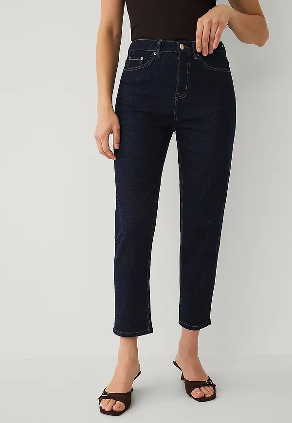 Ellos Collection - Mom-jeans med stretch - Blå