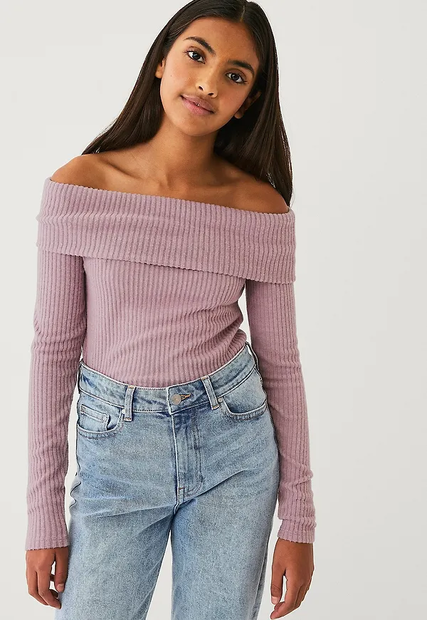 Ellos Collection - Off shoulder topp Hazel - Lila