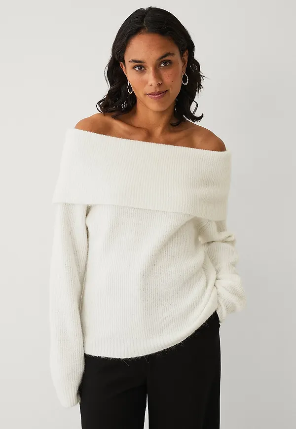 Ellos Collection - Off shoulder-tröja - Vit